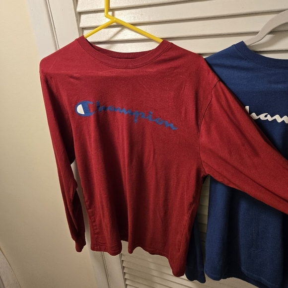 Champion Long Sleeve Shirts - Blue Only Size M - Picture 6 of 10